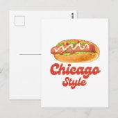 Ontwerp aanpassen Chicago Style Hot Dog Gift Hotdo Briefkaart (Voorkant / Achterkant)