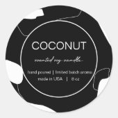 Ontwerp Abstract productlabel kaarsen Ronde Sticker (Voorkant)