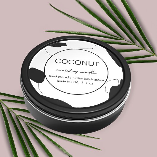 Ontwerp Abstract productlabel kaarsen Ronde Sticker