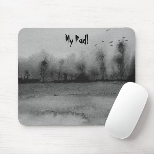 ontwerp abstracte partij zwart en Mousepad Muismat (Met muis)