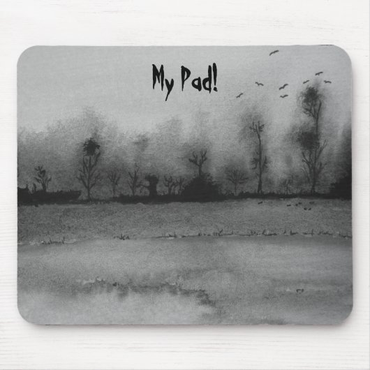 ontwerp abstracte partij zwart en Mousepad Muismat (Voorkant)