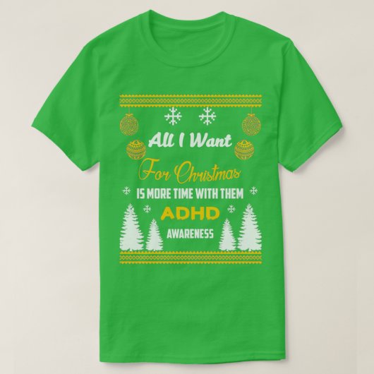 Ontwerp ADHD Awareness Support 8 T-shirt (Design voorkant)