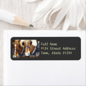 Ontwerp-adreslabel voor retourpaarden etiket (Insitu)