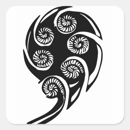 ontwerp aotearoa koru vierkante sticker (Voorkant)