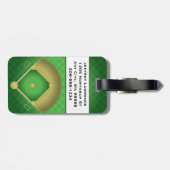 Ontwerp bagagerek baseball diamant bagagelabel (Achterkant horizontaal)