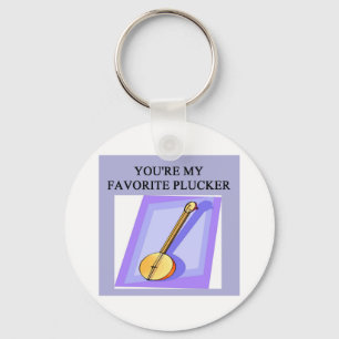 ontwerp banjo-speler sleutelhanger