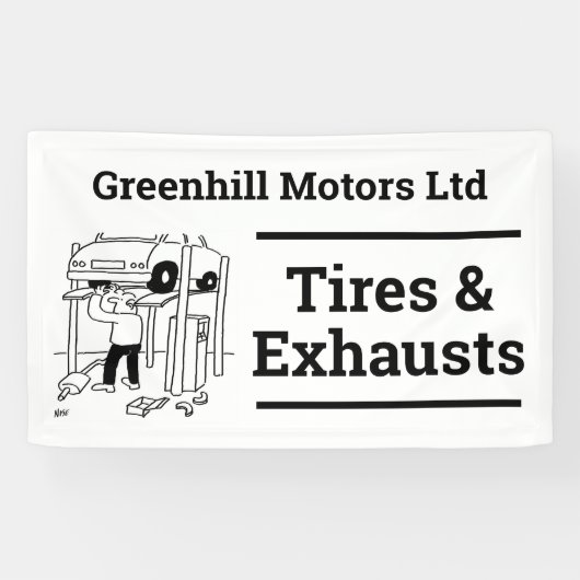 Ontwerp banner voor garagevoertuigservice (Horizontaal)