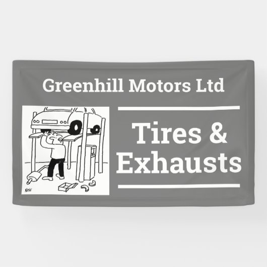 Ontwerp banner voor garagevoertuigservice (Horizontaal)
