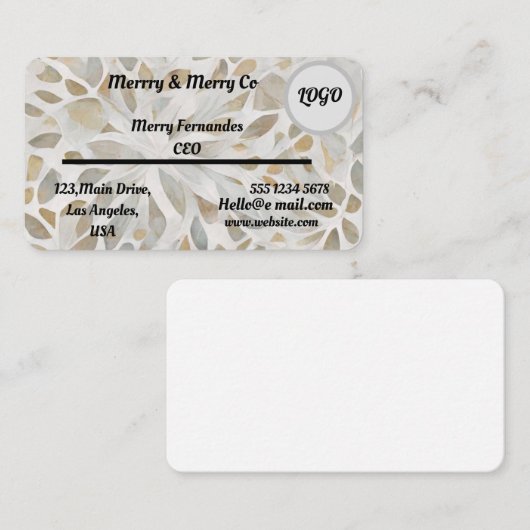 ontwerp bedrijfskaart visitekaartje (Voorkant / Achterkant)