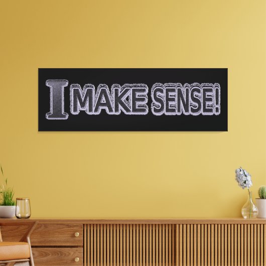 Ontwerp 'Betekenis maken' bevestigen met geluid Nu Canvas Afdruk (Insitu (Woonkamer))