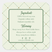 Ontwerp bewerkbaar kaartretiket (achterzijde) in R Vierkante Sticker (Voorkant)