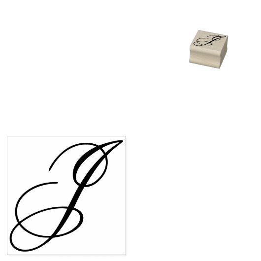 Ontwerp bewerken om Fancy hoofdletter J te wijzige Rubberstempel (Gestempeld)
