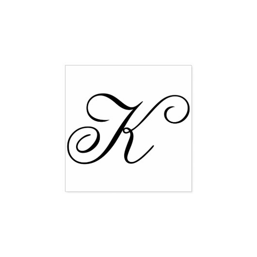 Ontwerp bewerken om Fancy hoofdletter K te wijzige Rubberstempel (Afrduk)