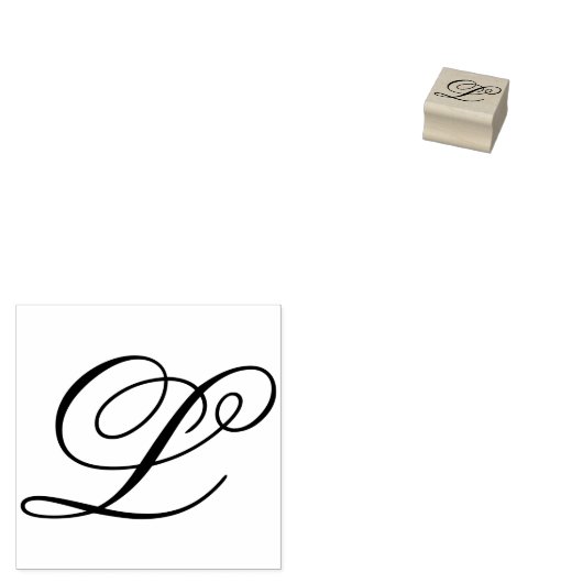 Ontwerp bewerken om Fancy hoofdletter L te wijzige Rubberstempel (Gestempeld)