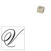 Ontwerp bewerken om Fancy V-Monogram te wijzigen Rubberstempel (Gestempeld)
