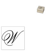 Ontwerp bewerken om Fancy W-monogram te wijzigen Rubberstempel (Gestempeld)