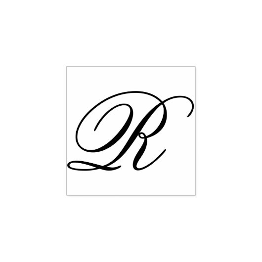 Ontwerp bewerken om het Fancy R-monogram te wijzig Rubberstempel (Afrduk)