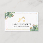 Ontwerp binnen en thuis Modern botanisch Visitekaartje (Voorkant)