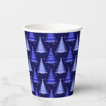Ontwerp blauw kerstboompatroon