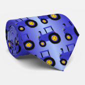 Ontwerp blauw tractor stropdas (Opgerold)
