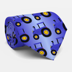 Ontwerp blauw tractor stropdas