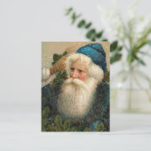  ontwerp Blauwe Kerstman en Sneeuw Feestdagenkaart (Staand voorkant)