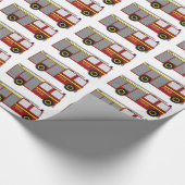 Ontwerp brandweerauto cadeaupapier (Hoek)