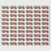 Ontwerp brandweerauto cadeaupapier (Vlak)