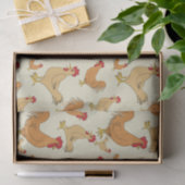 Ontwerp bruin Chicken Pattern Tissuepapier (Geschenk)