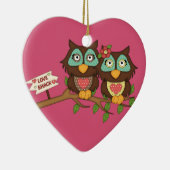 Ontwerp-cadeaus van liefdeseigenaars keramisch ornament (Rechts)