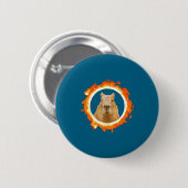 Ontwerp Capybara Eclipse Meme Zonne Dier Ronde Button 5,7 Cm (Voorkant /achterkant)