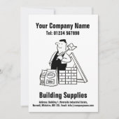 Ontwerp Cartoon bouwvoorraad Feestdagenkaart (Voorkant)