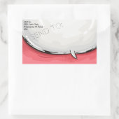 Ontwerp Cartoon rebellenbus rode bkgd Rechthoekige Sticker (Tas)