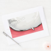 Ontwerp Cartoon rebellenbus rode bkgd Rechthoekige Sticker (Envelop)