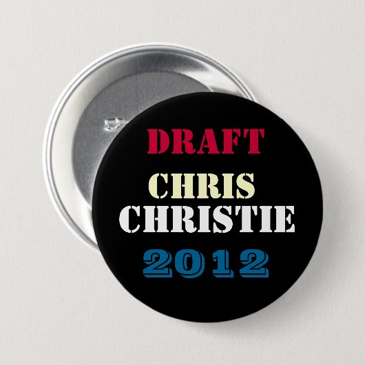 ONTWERP Chris CHRISTIE Ronde Button 2012 (Voorkant /achterkant)