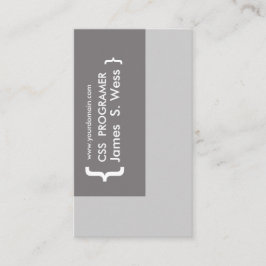 Ontwerp CSS-computerprogramma Visitekaartje