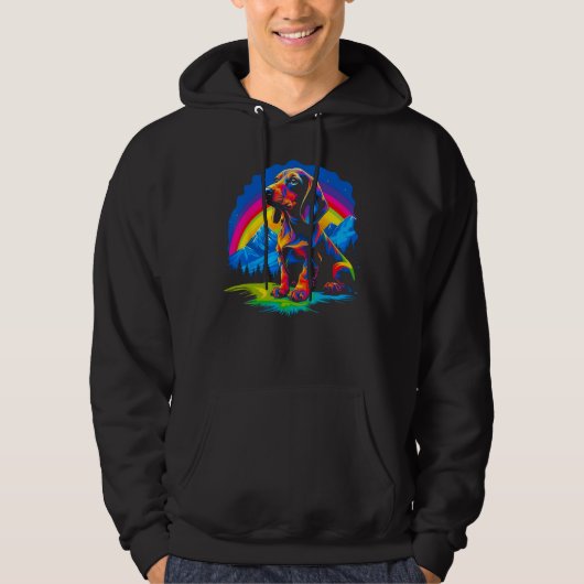 Ontwerp Dachshond Hond Hoodie (Voorkant)