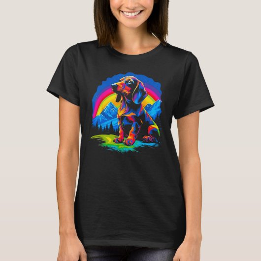 Ontwerp Dachshund Hond T-shirt (Voorkant)