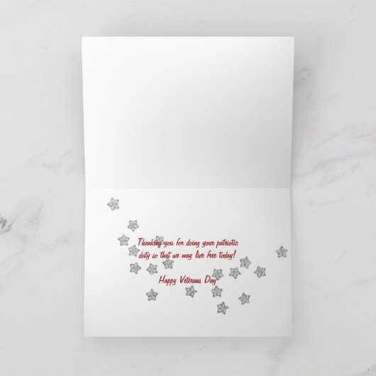 Ontwerp dag patriottische veteranen kaart (Binnen)