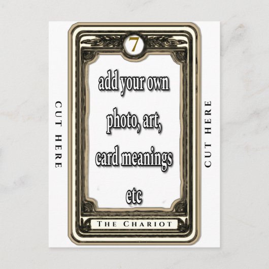 Ontwerp de Chariot Tarot Kaart (Voorkant)