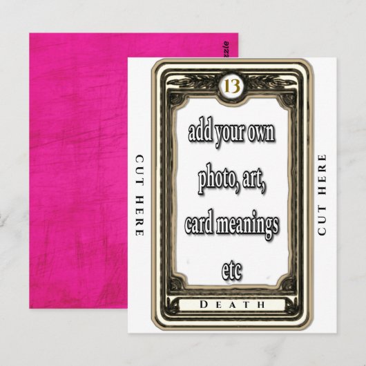 Ontwerp de Death Tarot Kaart (Voorkant / Achterkant)