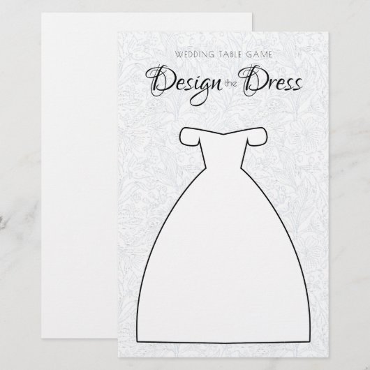 Ontwerp de Dress Weddenstabel Blauw en wit (Voorkant / Achterkant)