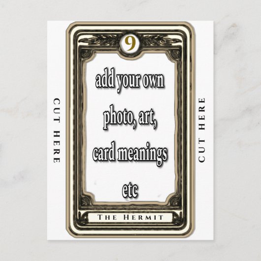 Ontwerp de Hermit Tarot Kaart (Voorkant)