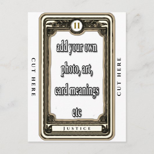 Ontwerp de Justice Tarot Kaart (Voorkant)