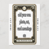 Ontwerp de tarotkaart de Gehangene Briefkaart (Voorkant)