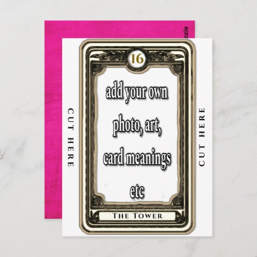Ontwerp de Tower Tarot Kaart (Voorkant / Achterkant)
