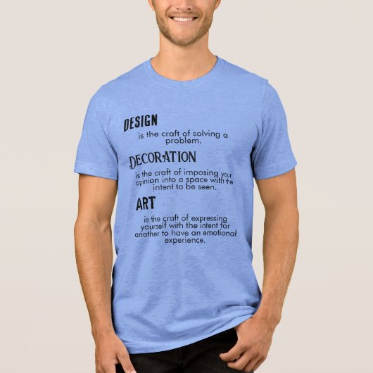 Ontwerp, Decoratie en Kunst Tri-Blend Shirt (Voorkant)