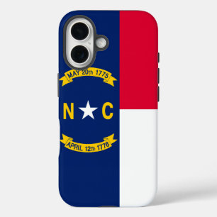 Ontwerp decoratie Noord-Carolina Staatsvlag iPhone 16 Hoesje