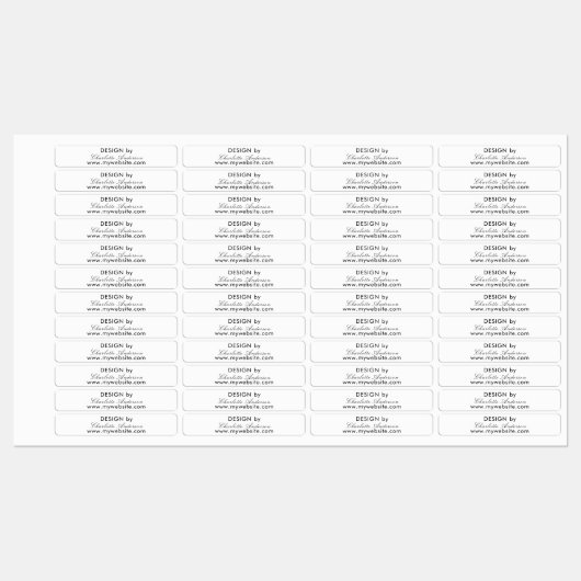 Ontwerp door naam witte manuscriptzaken labels (Vel)