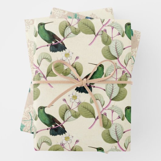 Ontwerp drie van de Humming Birds reeks Inpakpapier Vel (In situ)